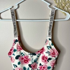 NWT Victoria's Secret Rhinestone Bling Floral One Piece Swimsuit - XS